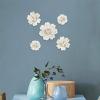 LIUCOGXI 5 Pcs Ceramic Flower Wall Decor Handcrafted 3D Hanging Porcelain Flowers Wall Art Ceramic Peony White Sculpture for Girls Room Hallway Farmhouse Home Decor view 4