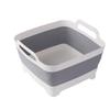 ddLUCK Collapsible Dish Basin with Drain Plug for 9L Large Capacity, Gray view 1