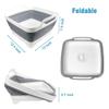 ddLUCK Collapsible Dish Basin with Drain Plug for 9L Large Capacity, Gray view 2