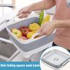 ddLUCK Collapsible Dish Basin with Drain Plug for 9L Large Capacity, Gray view 3