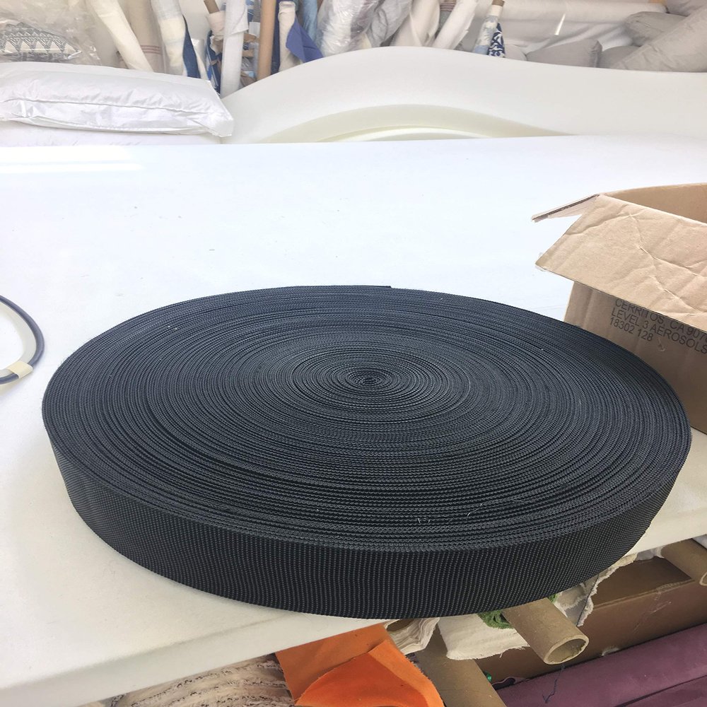 Galaxy Sofa Elastic 20% Stretch Black Webbing 3" X 10Y=30FT. (Heavy Duty Material Provide for Sitting)