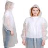 BP TRENDZ Rain Ponchos for Adults 2 Packs, Reusable Rain Jacket Men and Women, Waterproof with Drawstring Hood, Portable Emergency Rain Poncho for Adults White view 1