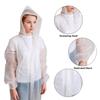 BP TRENDZ Rain Ponchos for Adults 2 Packs, Reusable Rain Jacket Men and Women, Waterproof with Drawstring Hood, Portable Emergency Rain Poncho for Adults White view 3