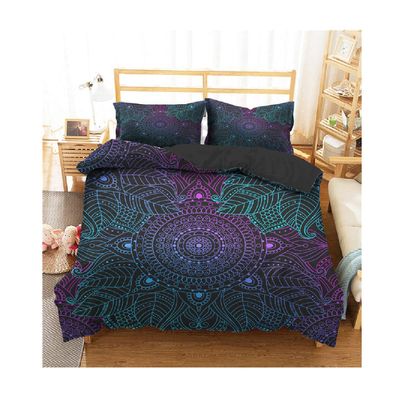 Bedding Set 3D Printed King Duvet Cover Bohemian Mandala Home Textiles for Adults Bedclothes with Pillowcase Bed Sheet Queen Quilt Cover (US Queen)