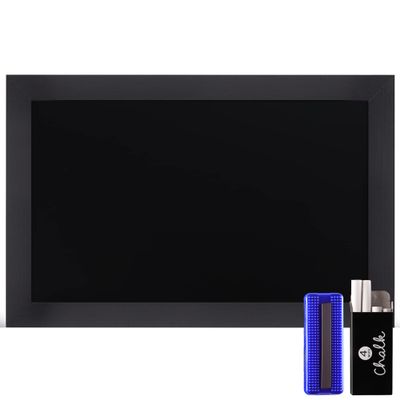 HBCY Creations Rustic Black Magnetic Wall Chalkboard, Small Size 11" x 17", Framed Decorative Chalkboard - Great for Kitchen Decor, Weddings, Restaurant Menus and More! (11" x 17")