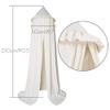 IBIZA VIBE MAMERIA Kids Bed Canopy with Frills Cotton Hanging Tent Curtain Net for Reading Nook Hideaway Bedding Play Room Decor (Beige) view 3