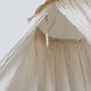 IBIZA VIBE MAMERIA Kids Bed Canopy with Frills Cotton Hanging Tent Curtain Net for Reading Nook Hideaway Bedding Play Room Decor (Beige) view 4