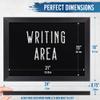 HBCY Creations 18" x 24" Rustic Black Solid Wood Frame Wall Chalkboard, Magnetic Surface, Home Dcor, Restaurant & Caf Menus, Blackboard, Includes Chalk, Eraser & Hanging Hardware view 2