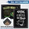 HBCY Creations 18" x 24" Rustic Black Solid Wood Frame Wall Chalkboard, Magnetic Surface, Home Dcor, Restaurant & Caf Menus, Blackboard, Includes Chalk, Eraser & Hanging Hardware view 3