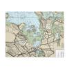 Hingham Harbor Nautical Chart Cotton Placemat Set - SET of 4, 18" x 14" view 1