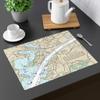 Buzzards Bay Cape Cod Canal Entrance Nautical Chart Cotton Placemat Set - SET of 4, 18" x 14" view 2