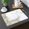Sandy Bay Nautical Chart Cotton Placemat Set - SET of 4, 18" x 14" view 2