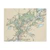 Annisquam River Nautical Chart Cotton Placemat Set - SET of 4, 18" x 14" view 1