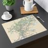 Annisquam River Nautical Chart Cotton Placemat Set - SET of 4, 18" x 14" view 2
