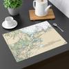 Annisquam River Entrance Ipswich Bay Nautical Chart Cotton Placemat Set - SET of 4, 18" x 14" view 2