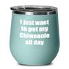 Chiweenie Wine Glass Saying Dog Lover Mom Dad Funny Gift Insulated Tumbler With Lid Teal view 1