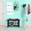Homemaid Living Bamboo 3 Tier Shoe Rack Bench, Premium Shoe Organizer or Entryway Bench, Perfect for Shoe Cubby, Entry Bench, Bathroom Bench, Entryway Organizer, Hallway or Living Room(Black) view 2