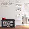 Homemaid Living Bamboo 3 Tier Shoe Rack Bench, Premium Shoe Organizer or Entryway Bench, Perfect for Shoe Cubby, Entry Bench, Bathroom Bench, Entryway Organizer, Hallway or Living Room(Black) view 4