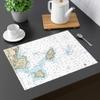 Thacher Island Nautical Chart Cotton Placemat Set - SET of 4, 18" x 14" view 2