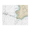 Eastern Point Nautical Chart Cotton Placemat Set - SET of 4, 18" x 14" view 1