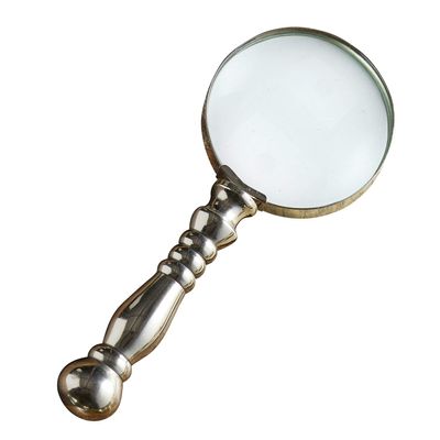 Creative Brands 47th & Main Classic Desk Accessories 3 x 7.25-inches, Silver Magnifying Glass