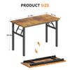 DlandHome Folding Desk Small Desk 31.5 inches Computer Desk for Home Office Folding Table Writing Table for Small Spaces No Assembly Required Retro view 3