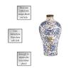 47th & Main Vintage Ceramic Vase Large, Blue Floral Vase view 3