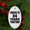 Designsify Christmas Tree Decoration, 84th Anniversary Cheers to 84 Years Together, Oval Ornament, Gifts for Birthday Valentines Mom Mothers Fathers Day Party, to Men Women Him Her Friend Mom view 3