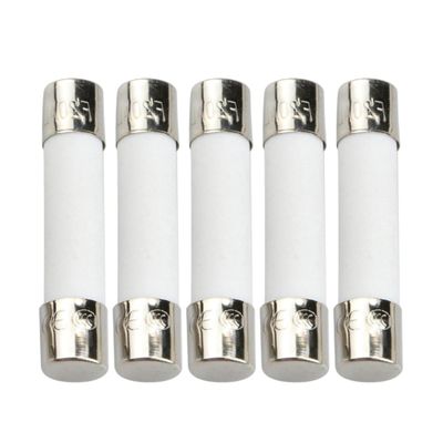 5 Pack Microwave Fuses - 20amp 250v Ceramic, Slow-Blow, 6x30mm- Universal Replacement for GE WB27X10388 and Whirlpool, Kenmore, KitchenAid, Jenn-Air, Amana and Magic Chef