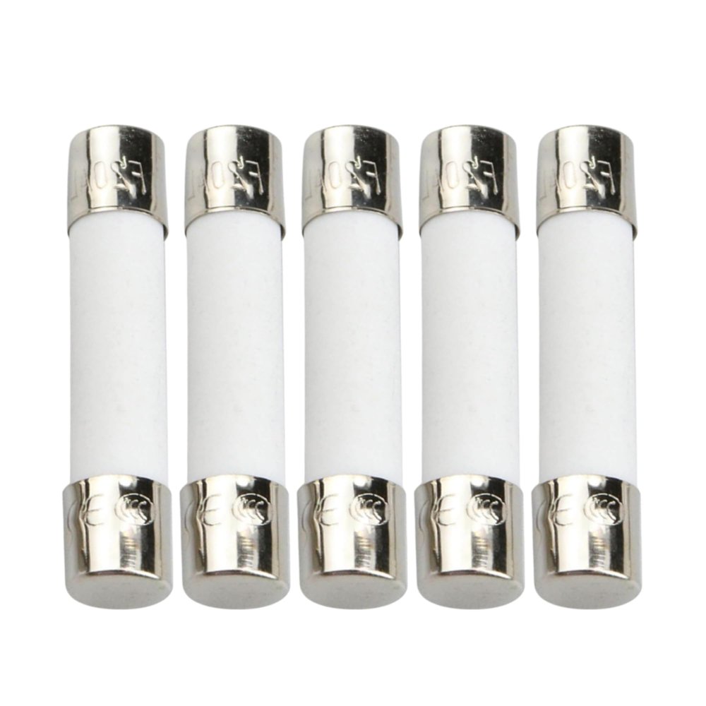 5 Pack Microwave Fuses - 20amp 250v Ceramic, Slow-Blow, 6x30mm- Universal Replacement for GE WB27X10388 and Whirlpool, Kenmore, KitchenAid, Jenn-Air, Amana and Magic Chef