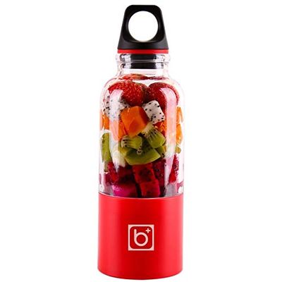 500ml Portable Juicer Cup USB Charging Electric Automatic Bingo Vegetable Juice Tool Maker Cup Blender (Color : Red)