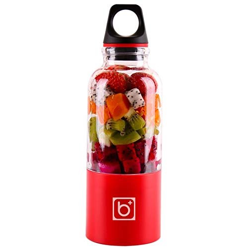 500ml Portable Juicer Cup USB Charging Electric Automatic Bingo Vegetable Juice Tool Maker Cup Blender (Color : Red)