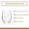 Veracco Stemless Wine Glass Best Effin' Mimi Ever (Clear, Glass) view 3