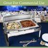 2 Pack ChefQ Full Size 2.5 Deep Inch Divider Food Pan Perfect Fit For a 8qt Chafing Dish - Anti-Jam Stainless Steel Steam Table/Sectional Hotel Pan view 2