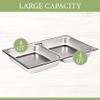 2 Pack ChefQ Full Size 2.5 Deep Inch Divider Food Pan Perfect Fit For a 8qt Chafing Dish - Anti-Jam Stainless Steel Steam Table/Sectional Hotel Pan view 4