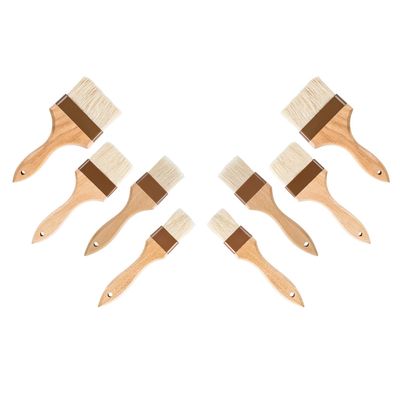 GIFTS PLAZA Pastry Brushes 1-Inch, 2-Inch, 3-Inch and 4-Inch for Baking, Bakeware (8 PC)