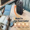 Space Heater, 1500W Electric Heaters Indoor Portable with Thermostat, PTC Fast Heating Ceramic Room Small Heater with Heating and Fan Modes for Bedroom, Office and Indoor Use view 2