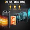Space Heater, 1500W Electric Heaters Indoor Portable with Thermostat, PTC Fast Heating Ceramic Room Small Heater with Heating and Fan Modes for Bedroom, Office and Indoor Use view 4