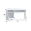 Acme Meyer Wood 1-Drawer/3-Open Storage Compartment Desk Hutch in White view 2