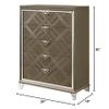 Acme Skylar 5-Drawers Wood Bedroom Chest with Acrylic Legs in Dark Champagne view 2