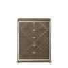 Acme Skylar 5-Drawers Wood Bedroom Chest with Acrylic Legs in Dark Champagne view 3
