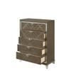 Acme Skylar 5-Drawers Wood Bedroom Chest with Acrylic Legs in Dark Champagne view 4