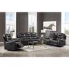 Acme Braylon Faux Leather Tufted Motion Reclining Sofa in Magnetite Black view 2
