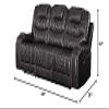 Acme Braylon Faux Leather Tufted Motion Reclining Sofa in Magnetite Black view 3