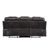 Acme Braylon Faux Leather Tufted Motion Reclining Sofa in Magnetite Black view 4