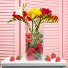 VIDELLY 20 Pieces Artificial Strawberries Fake Strawberries Lifelike Red Realistic Plastic Fruit for Kitchen Party Decoration Photo Prop,S Size view 3
