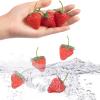 VIDELLY 20 Pieces Artificial Strawberries Fake Strawberries Lifelike Red Realistic Plastic Fruit for Kitchen Party Decoration Photo Prop,S Size view 4