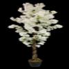 AMERIQUE 5 Feet Gorgeous & Lifelike White Cherry Blossom Artificial Tree, with Nursery Pot, Real Touch Tech. (AMS30389) view 1