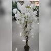 AMERIQUE 5 Feet Gorgeous & Lifelike White Cherry Blossom Artificial Tree, with Nursery Pot, Real Touch Tech. (AMS30389) view 2