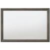 Acme Escher Rectangular Wooden Frame Mirror in Gray Oak view 1